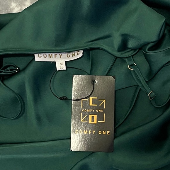 Satin Slip Dress with Cow Neckline.  NWT - Picture 4 of 4